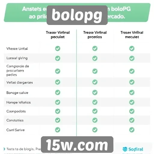 Comparativo entre bolopg e concorrentes